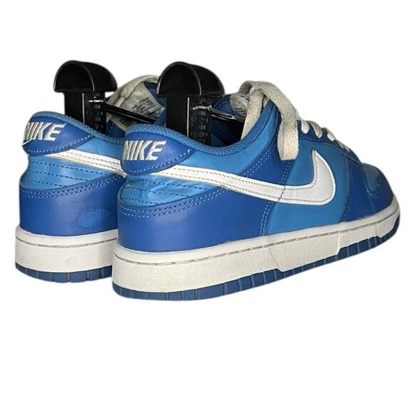 Boys Nike Dunk Low Retro QS "Argon" Leather Sneaker Shoes Size 6 Blue Walking - Picture 4 of 6